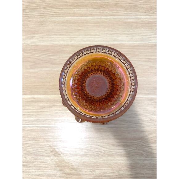 Marigold Carnival Glass Candy Dish VINTAGE - Picture 5 of 6